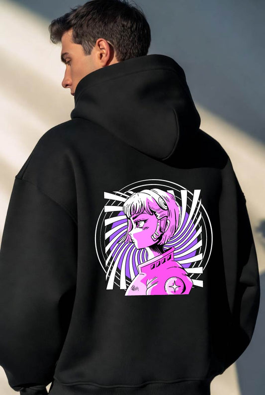 Anime Girl Back Print Hoodie