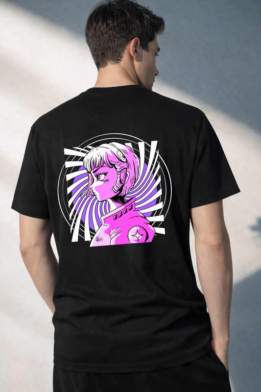 Anime Girl Back Print  t-shirt.