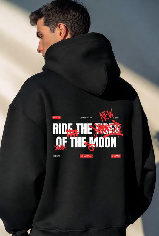 Ride The Moon Graffiti Back rint Hoodie