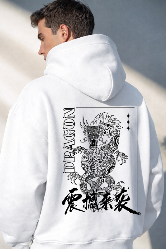 Dragon Back Print Hoodie