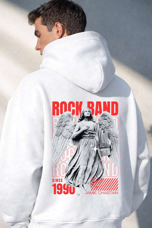 Rock Band Angel Graphic Hoodie